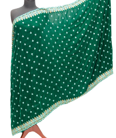 Velvet Emb Shawl`20 D#102 (D Green)