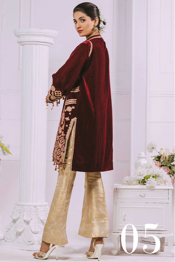 Al Zohaib Velveto Emb Shirt`20 D#5