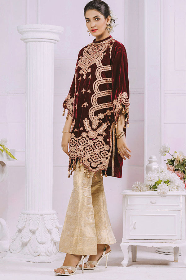 Al Zohaib Velveto Emb Shirt`20 D#5