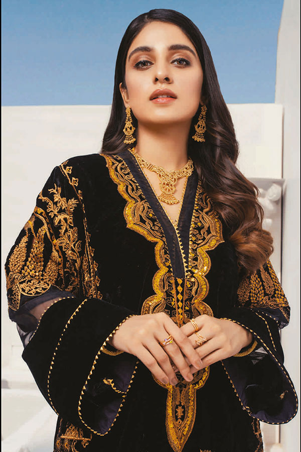 Al Zohaib Velveto Emb Shirt`20 D#2