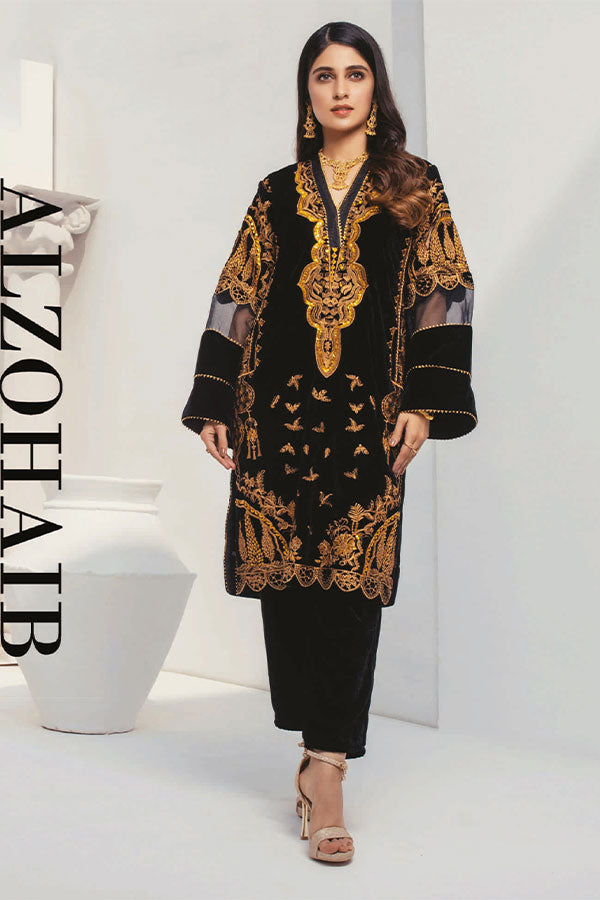 Al Zohaib Velveto Emb Shirt`20 D#2