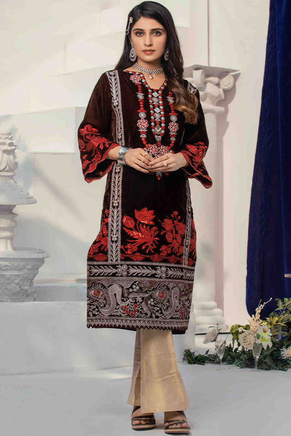 Al Zohaib Velveto Emb Shirt`20 D#6