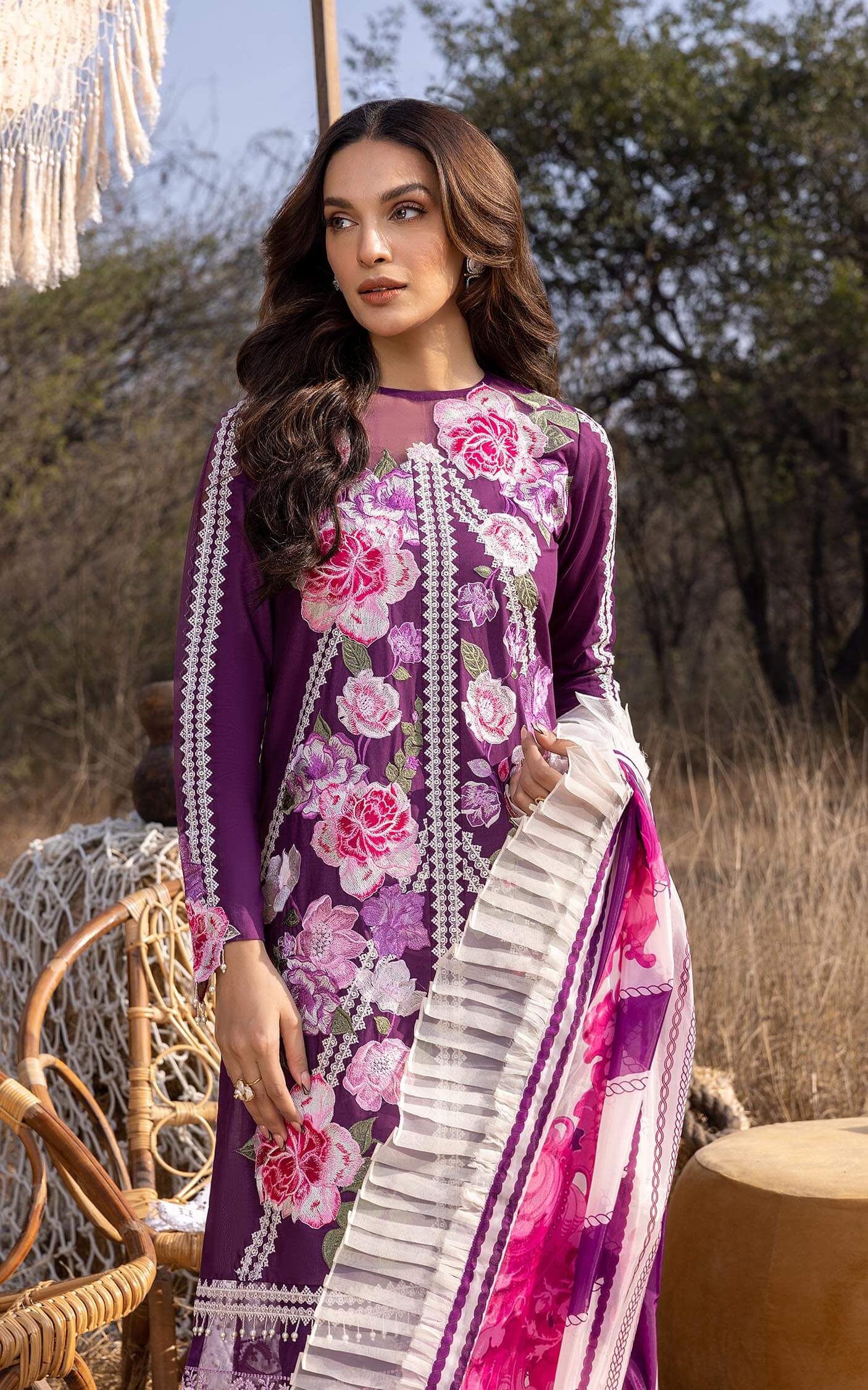 Asifa &amp; Nabeel Aleyna Lawn Summer'23 ASL#09 (Violette)