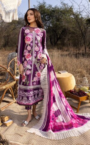 Asifa &amp; Nabeel Aleyna Lawn Summer'23 ASL#09 (Violette)