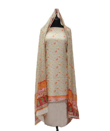 Viscose P/Emb Chiffon Dupatta 3Pcs D#1-3
