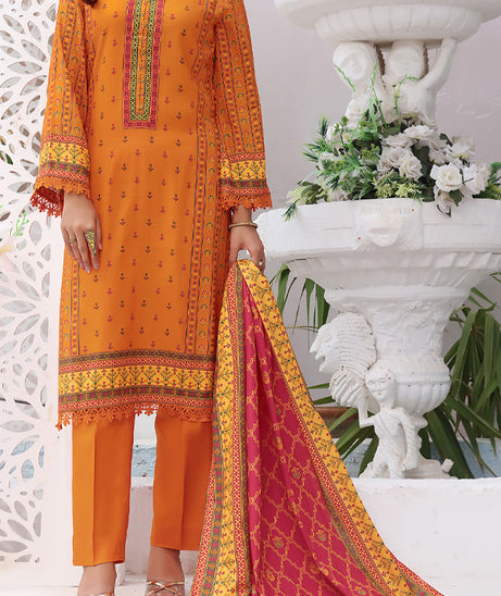 VS Jhalak Slub Linen’23 D#02 (Orange)
