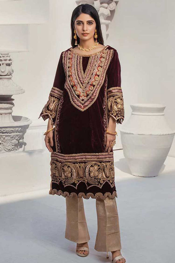 Al-Zohaib Velveto Emb Shirt`20 D#4