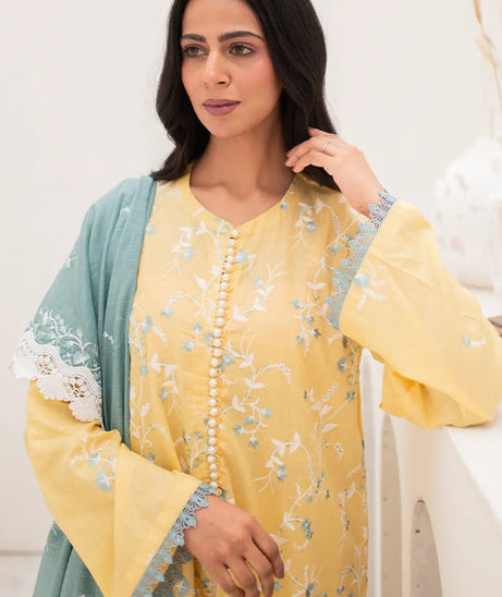 Rashid White Emb Lawn'24 D#8170