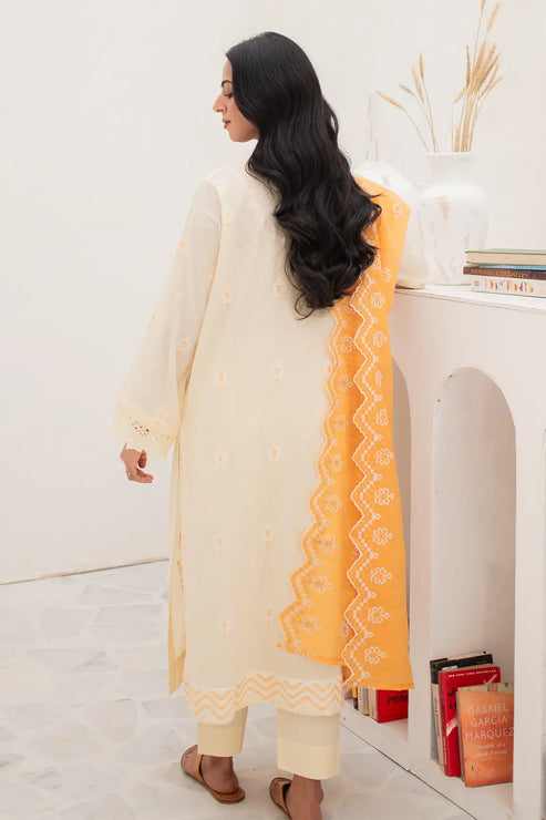 Rashid White Emb Lawn'24 D#8162