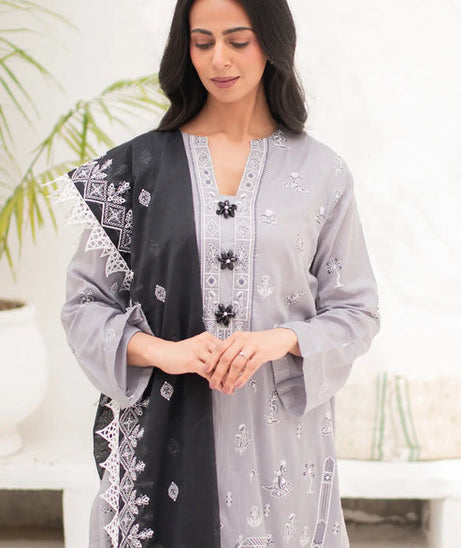 Rashid White Emb Lawn'24 D#8164