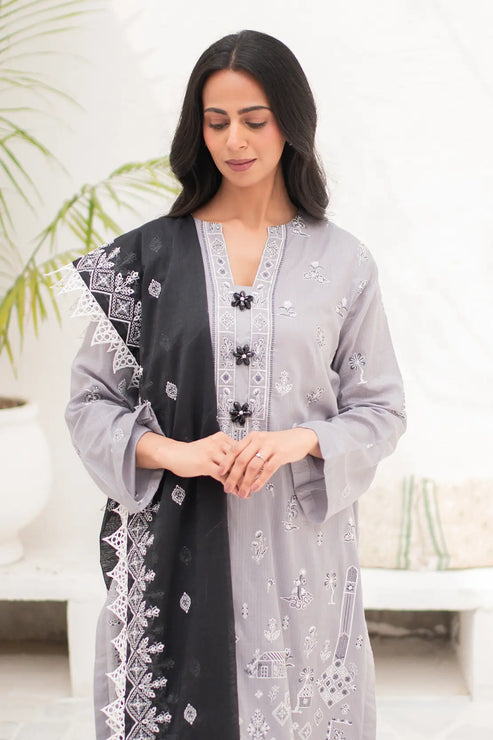 Rashid White Emb Lawn'24 D#8164