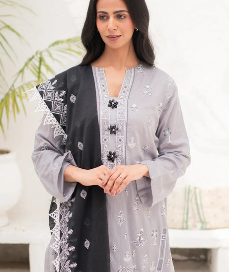 Rashid White Emb Lawn'24 D#8164