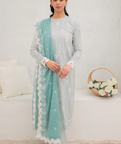 Rashid White Emb Lawn'24 D#8166