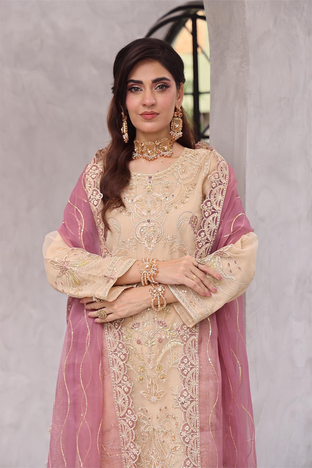 Mi Creation Sania L/Organza`25 D#1 (Golden)