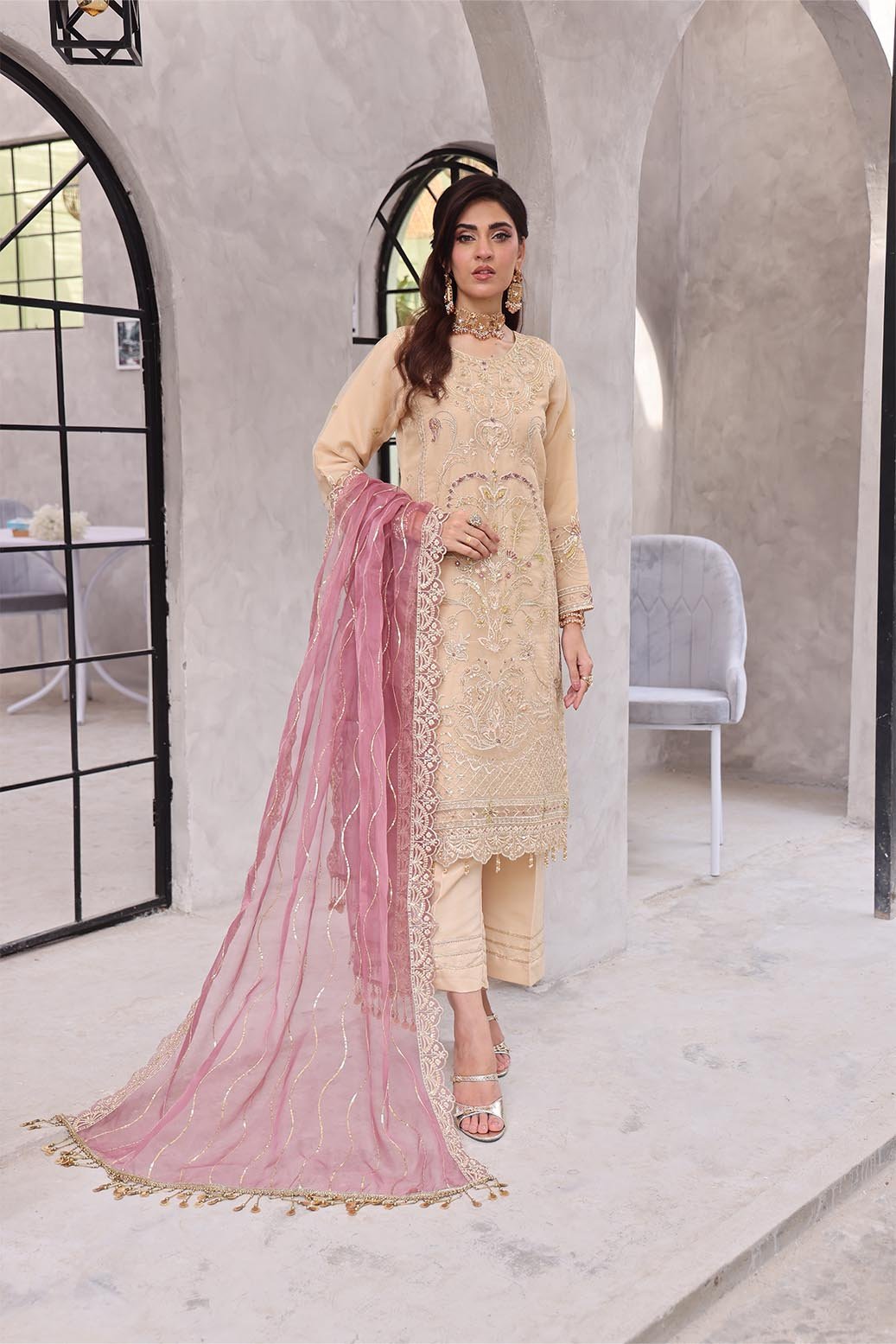 Mi Creation Sania L/Organza`25 D#1 (Golden)