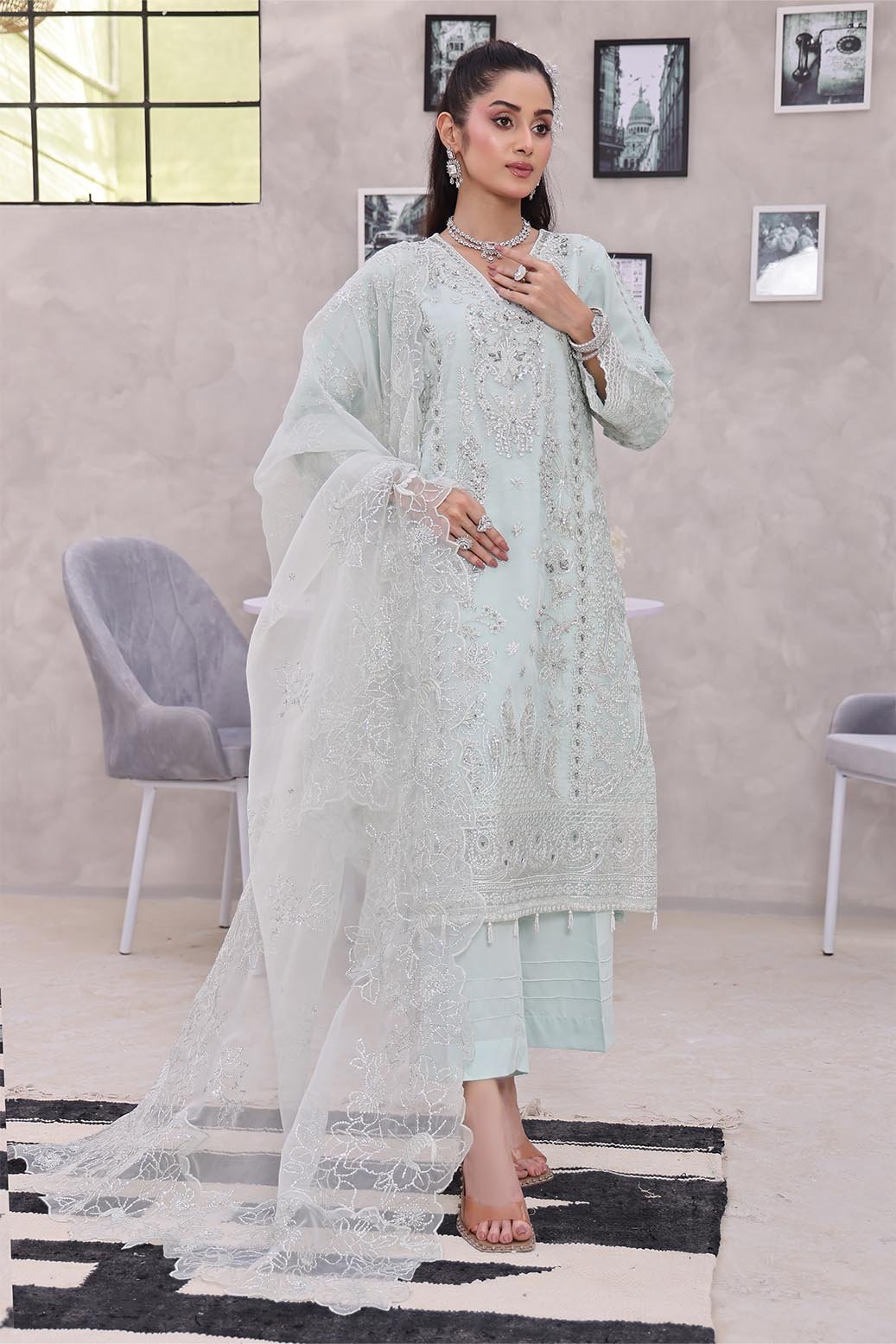 Mi Creation Sania L/Organza`25 D#1 (A Green)