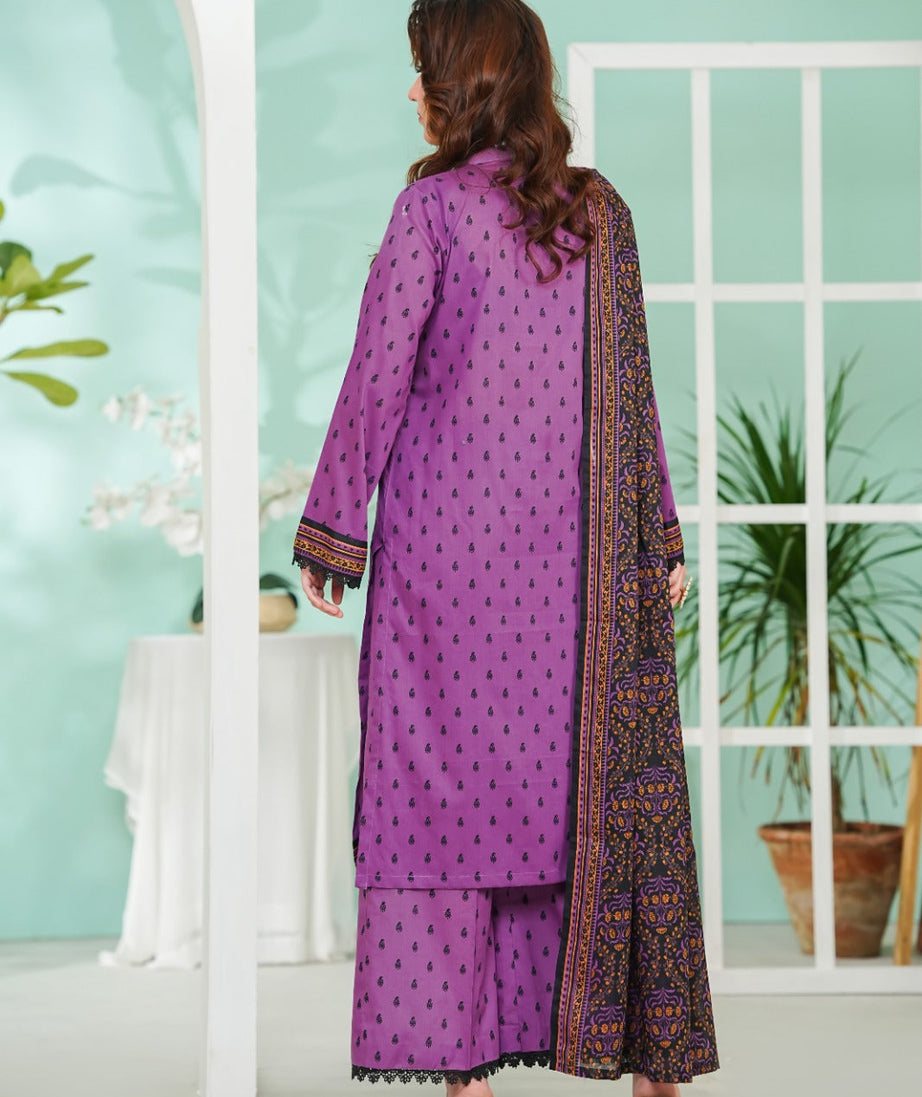 VS Daman Print Lawn`26 D#817 (Purple)