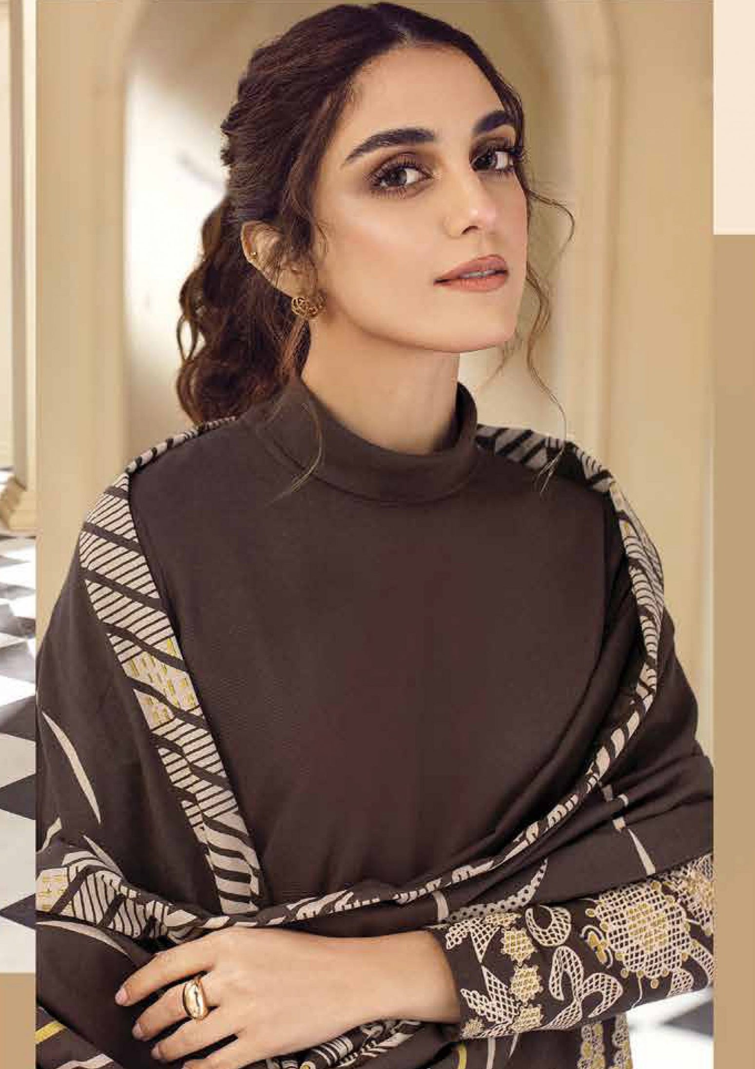Al-Karam Winter Collection`22 FW#26 D-BROWN