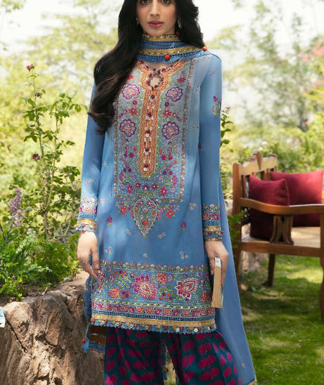 Zaha Festive Unstitched Lawn'22 ZF#07