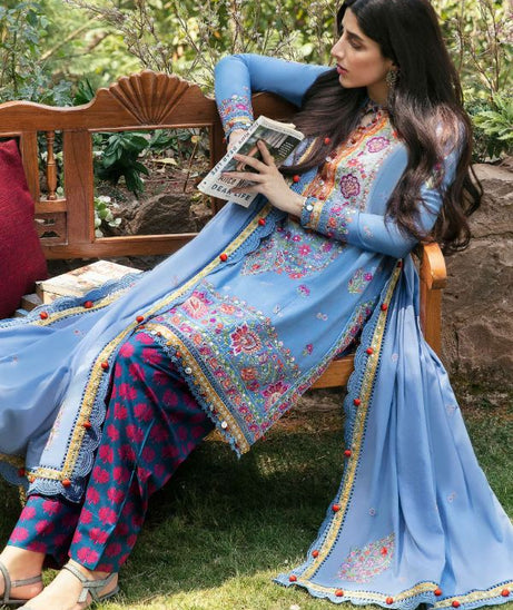 Zaha Festive Unstitched Lawn'22 ZF#07