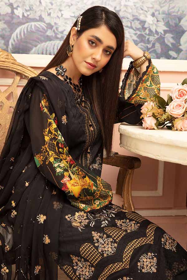 Shaista Zamin Emb B/Lawn`21 D#196