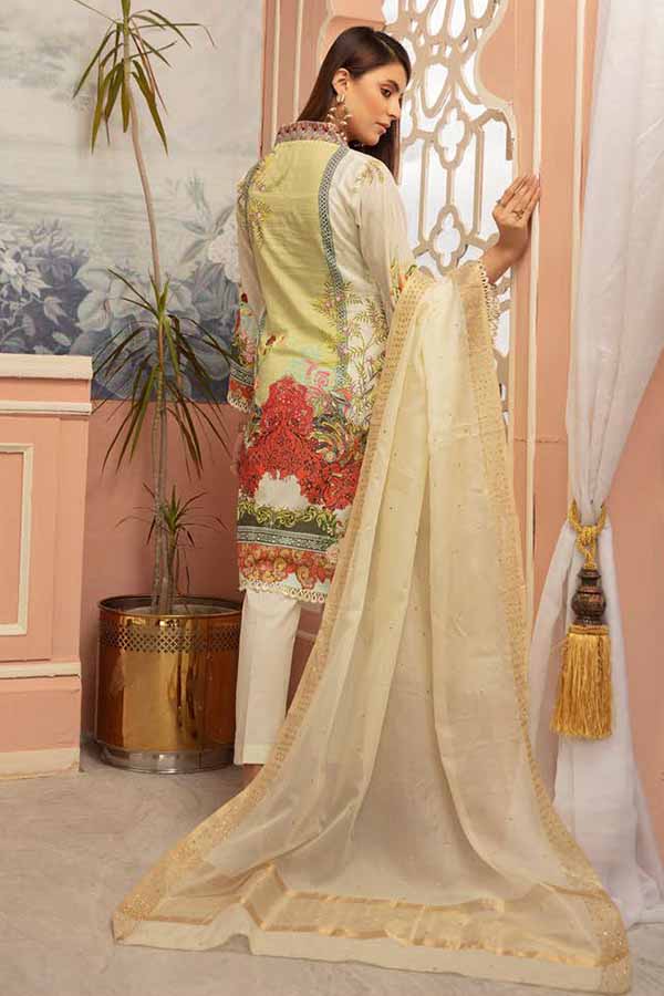Shaista Zamin Emb B/Lawn`21 D#197