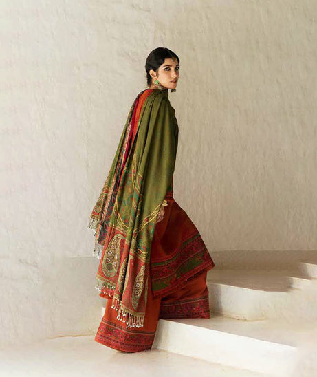 Zara Shahjahan Winter Shawl'22 (ROSHAN)