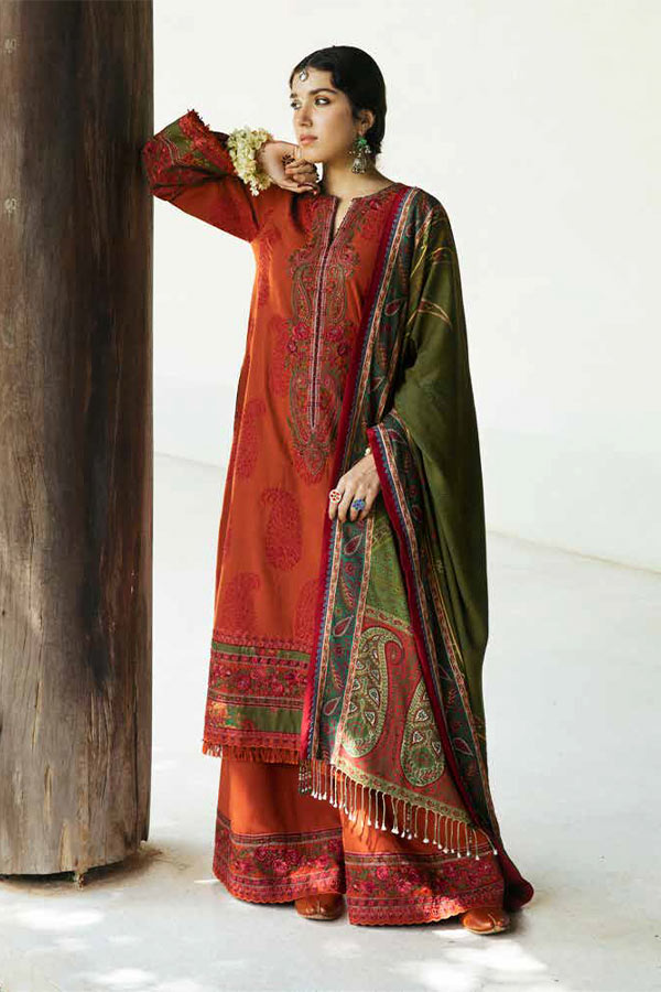 Zara Shahjahan Winter Shawl'22 (ROSHAN)