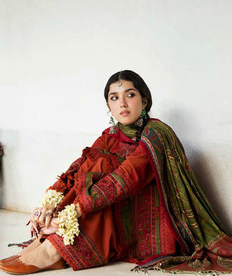 Zara Shahjahan Winter Shawl'22 (ROSHAN)