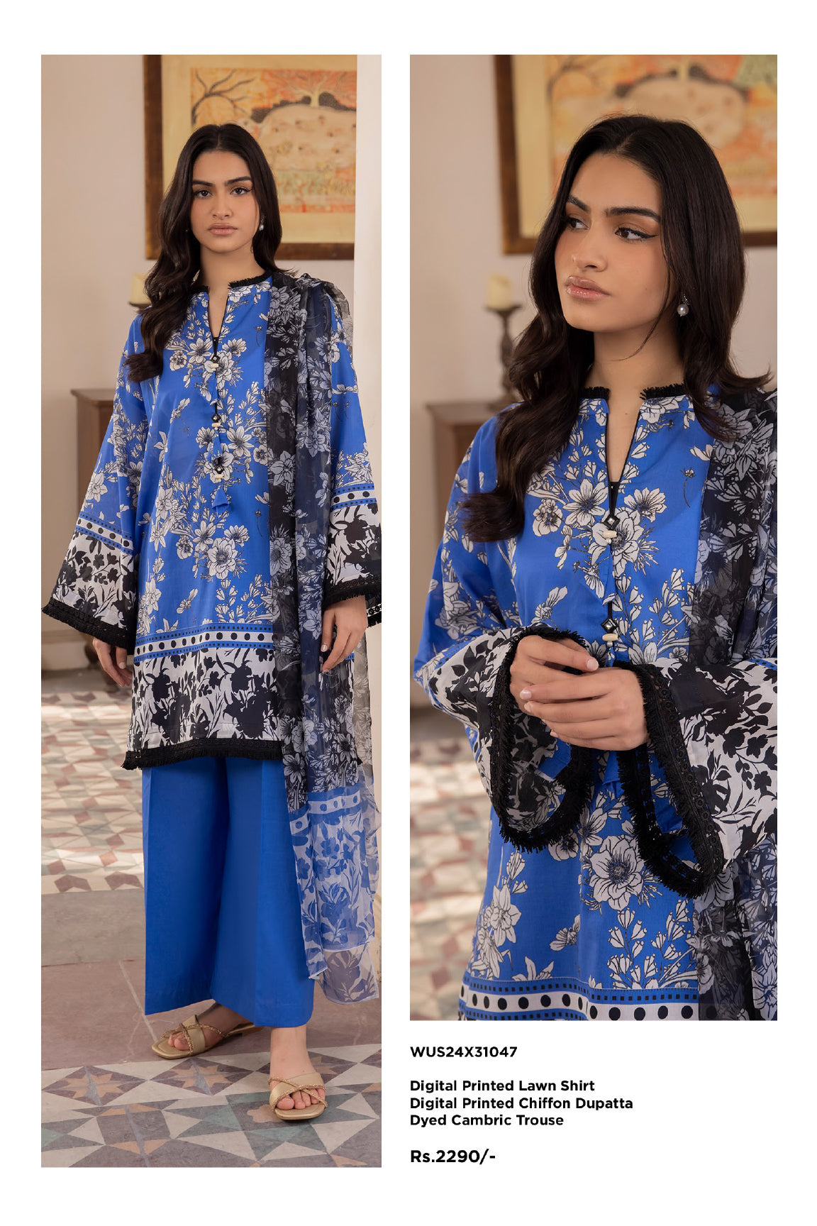 Zellbury Print Lawn'24 WUS#31047
