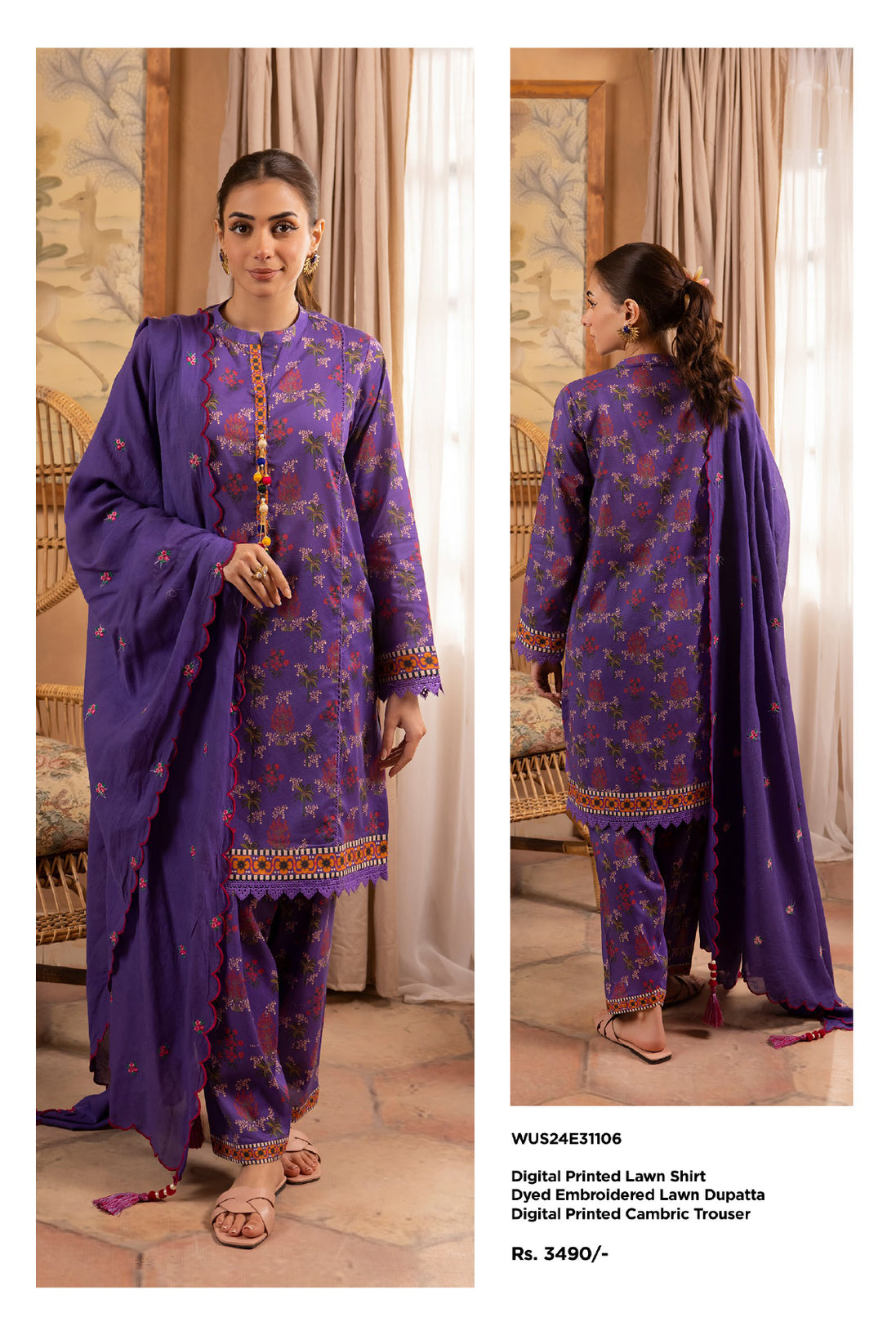 Zellbury Print Lawn'24 WUS#31106