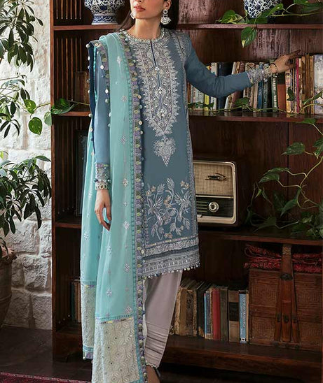 Zaha Festive Unstitched Lawn'22 ZF#01