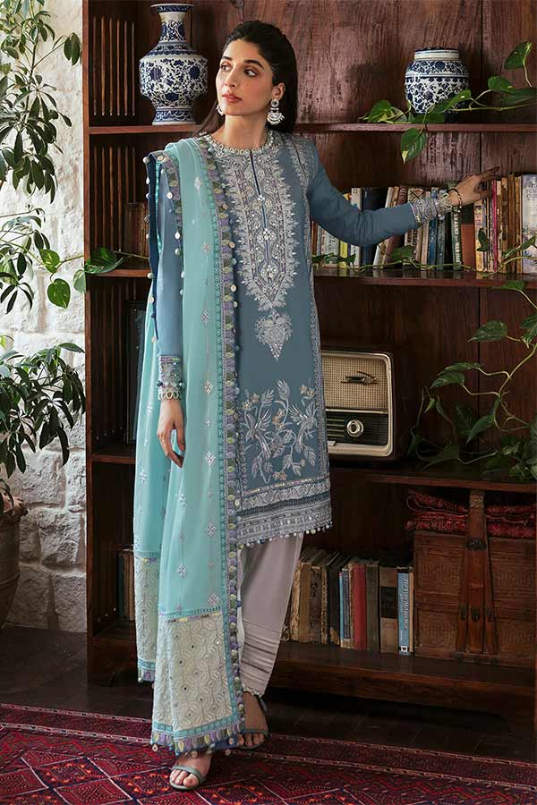 Zaha Festive Unstitched Lawn'22 ZF#01