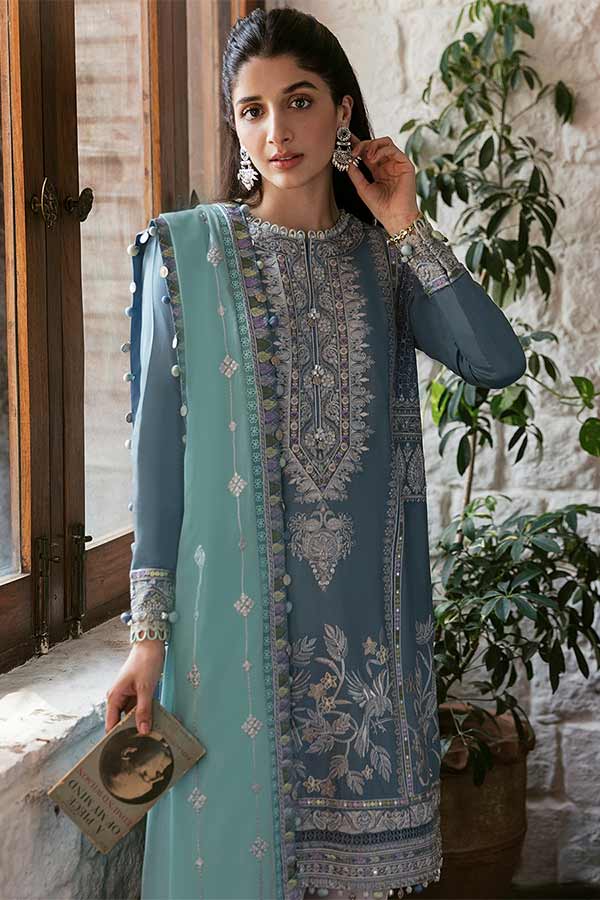 Zaha Festive Unstitched Lawn'22 ZF#01