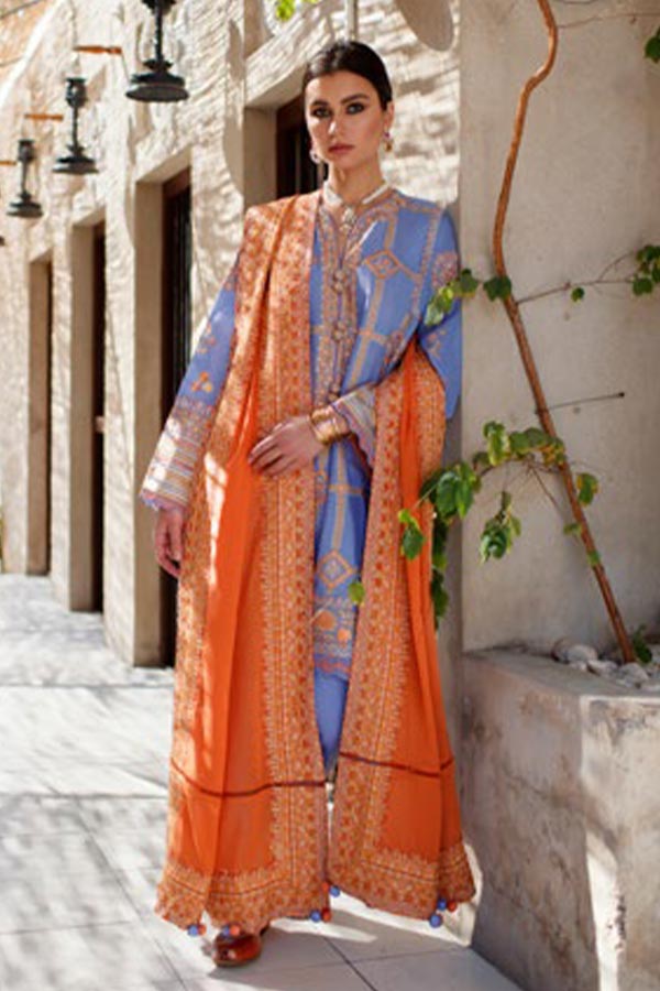 Zaha S/S Luxury Lawn'22 ZL#13-A LINA