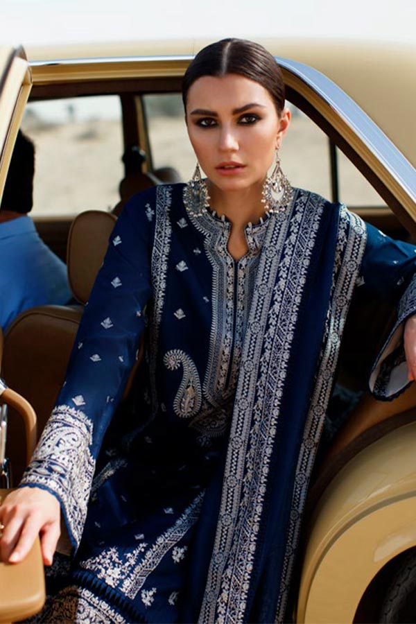 Zaha S/S Luxury Lawn'22 ZL#14-B NEGIN