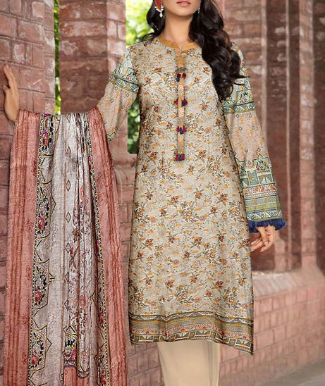 Zaib Tan Aashna Lawn`23 Vol-103 D#01 Ash White