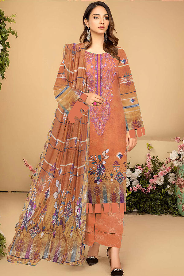 Zaib Tan Banarasi Lawn`25 (Vol-1017) D#07