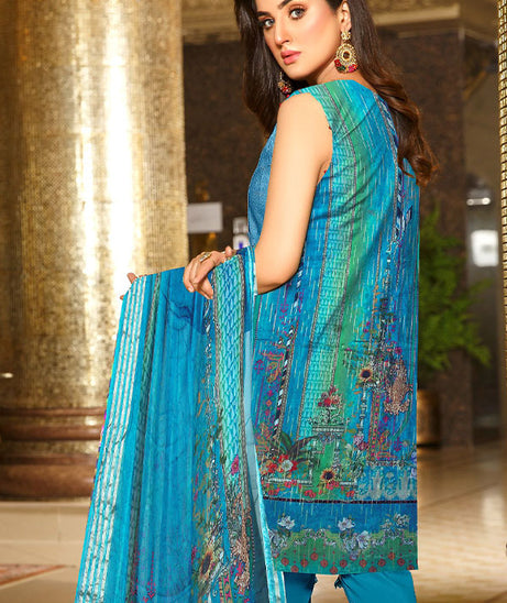 Zaib Tan Barosha Emb Dupatta`22 (Vol-2) Ferozi