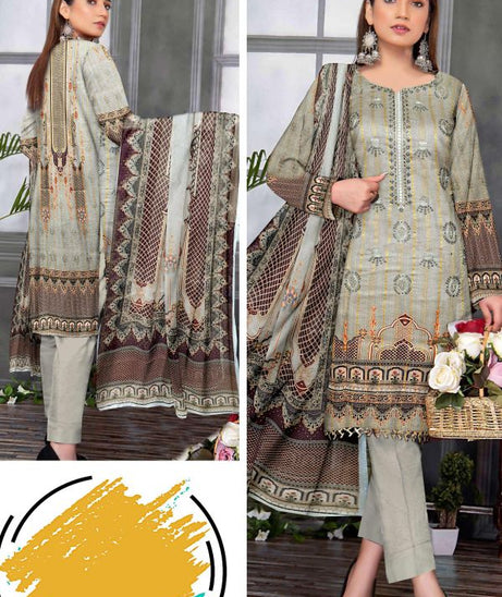 Zaib Tan Rubaru Lawn`23 (Vol-104) (Grey)