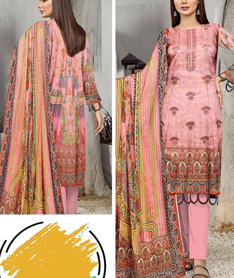 Zaib Tan Rubaru Lawn`23 (Vol-104) (Pink)