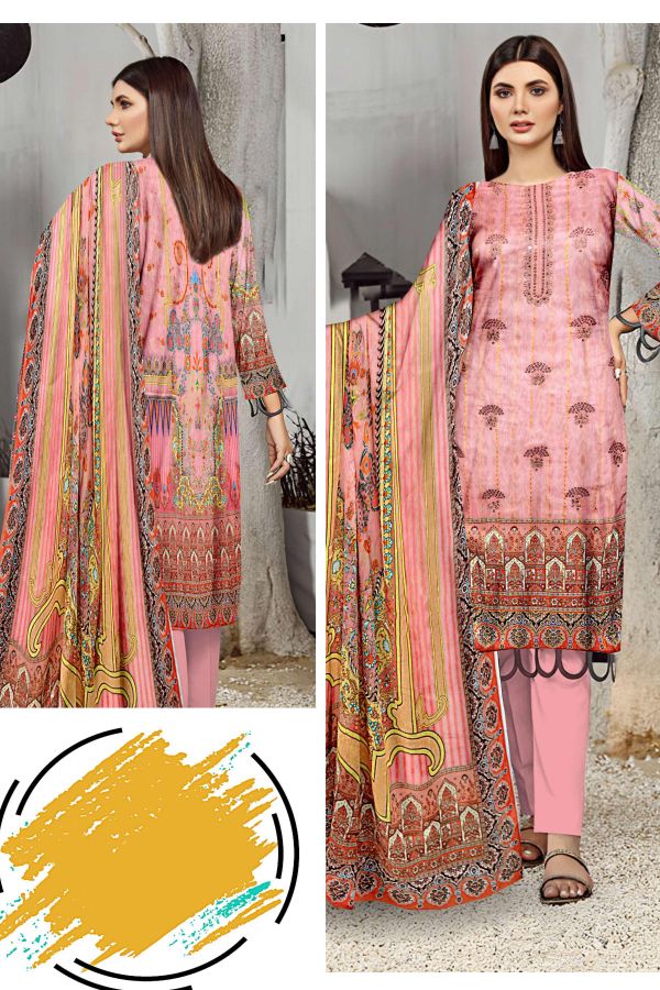 Zaib Tan Rubaru Lawn`23 (Vol-104) (Pink)