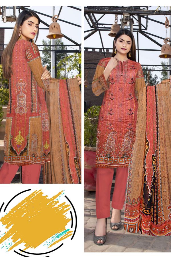 Zaib Tan Rubaru Lawn`23 (Vol-104) (Red)