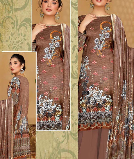 Zaib Tan Shahwar Lawn`23 Vol-105 D#01 Brown