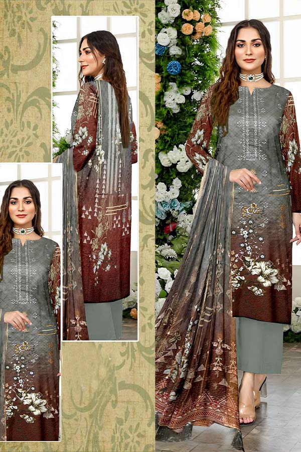 Zaib Tan Shahwar Lawn`23 Vol-105 D#01 D-Grey