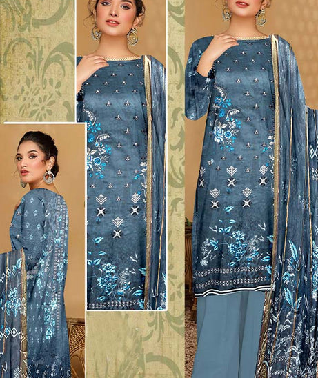 Zaib Tan Shahwar Lawn`23 Vol-105 D#01 G-Grey