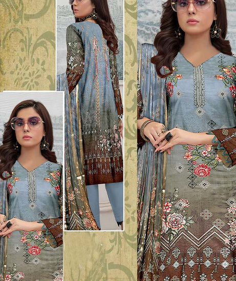 Zaib Tan Shahwar Lawn`23 Vol-105 D#01 Grey