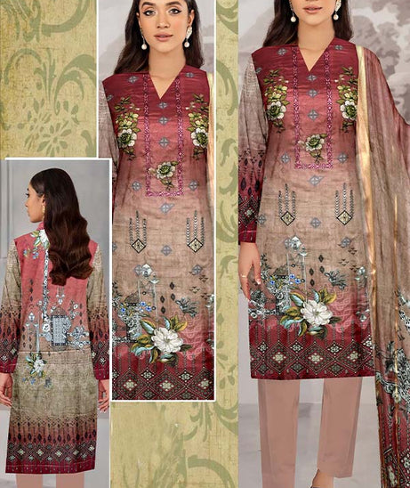 Zaib Tan Shahwar Lawn`23 Vol-105 D#01 T-Pink