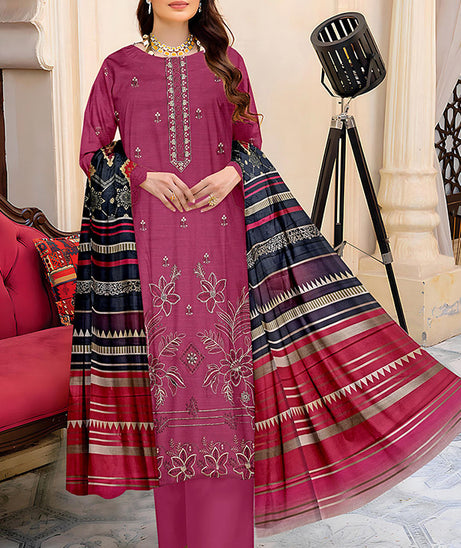 Zaib Tan Emb S/Khaddar`25 V-505 D#02