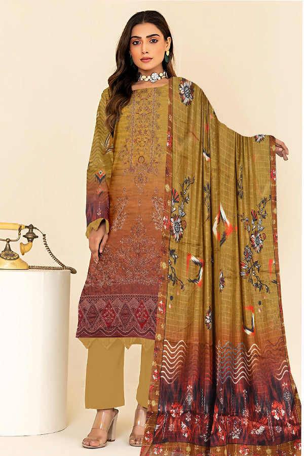 Zaib Tan Luxury Emb Lawn`25 D # 02